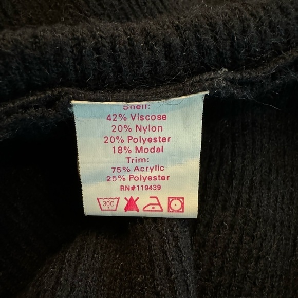 Julie Brown NYC Black Cheetah Faux Fur Trim Maggie Dress Size Medium - Picture 7 of 9